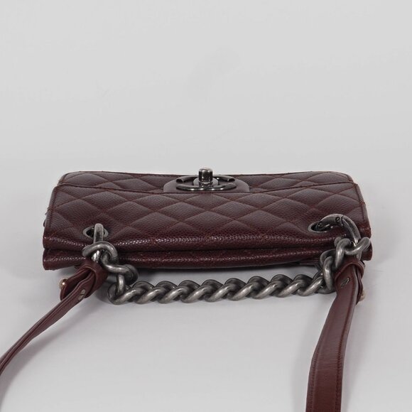 Chanel Quilted Burgundy Caviar Medium Retro Class Flap Bag - Picture 11 of 16